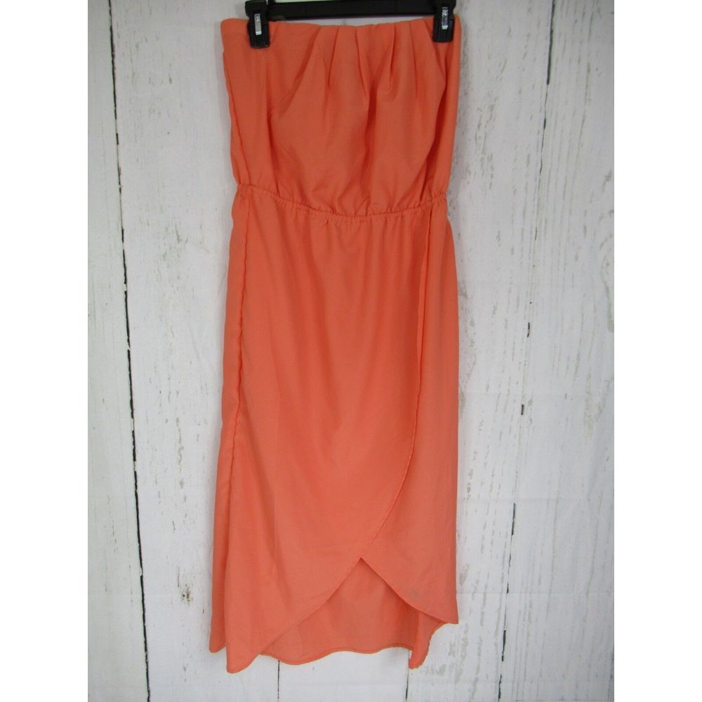 Women's New Look Dress Strapless Hi-Low Cross Front Bottom Size Medium NWT A6